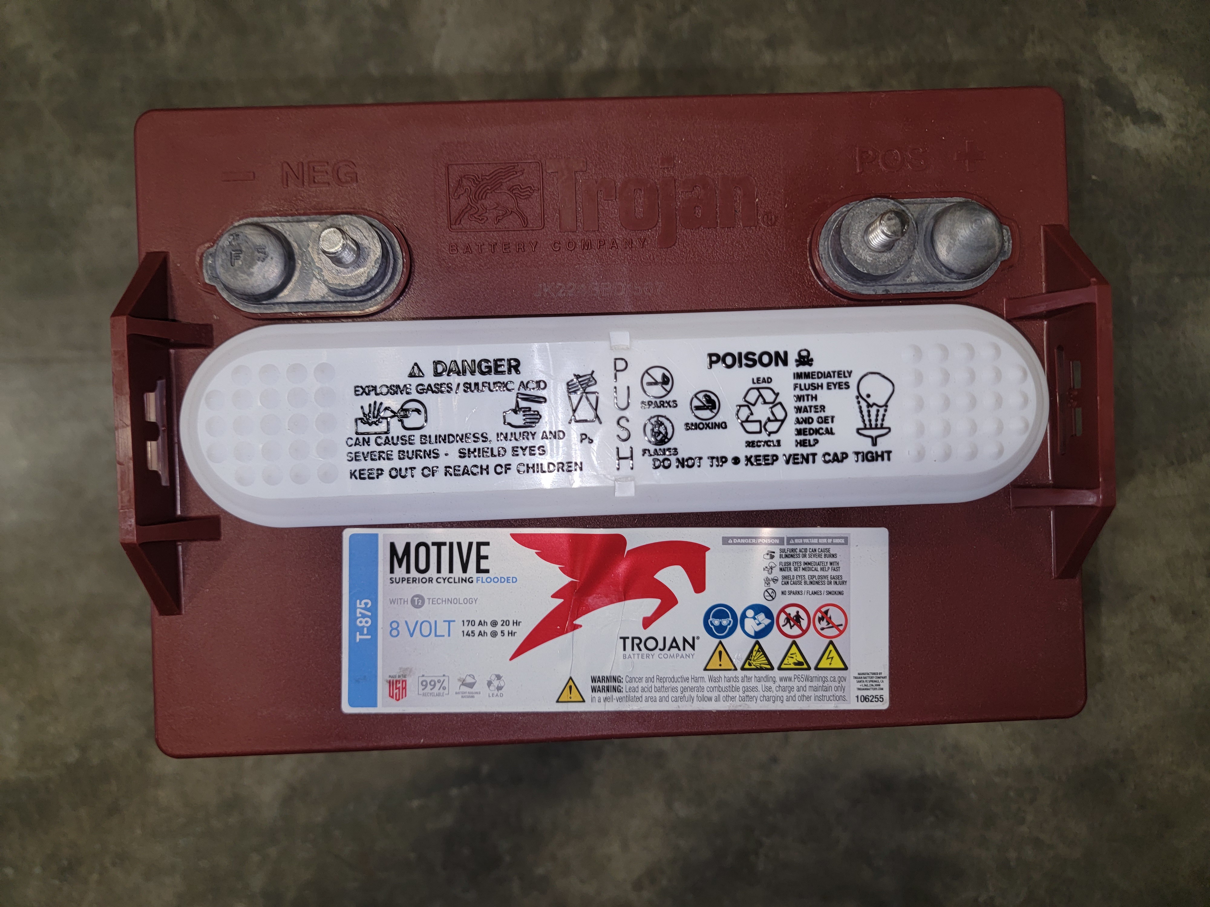 Trojan battery T875