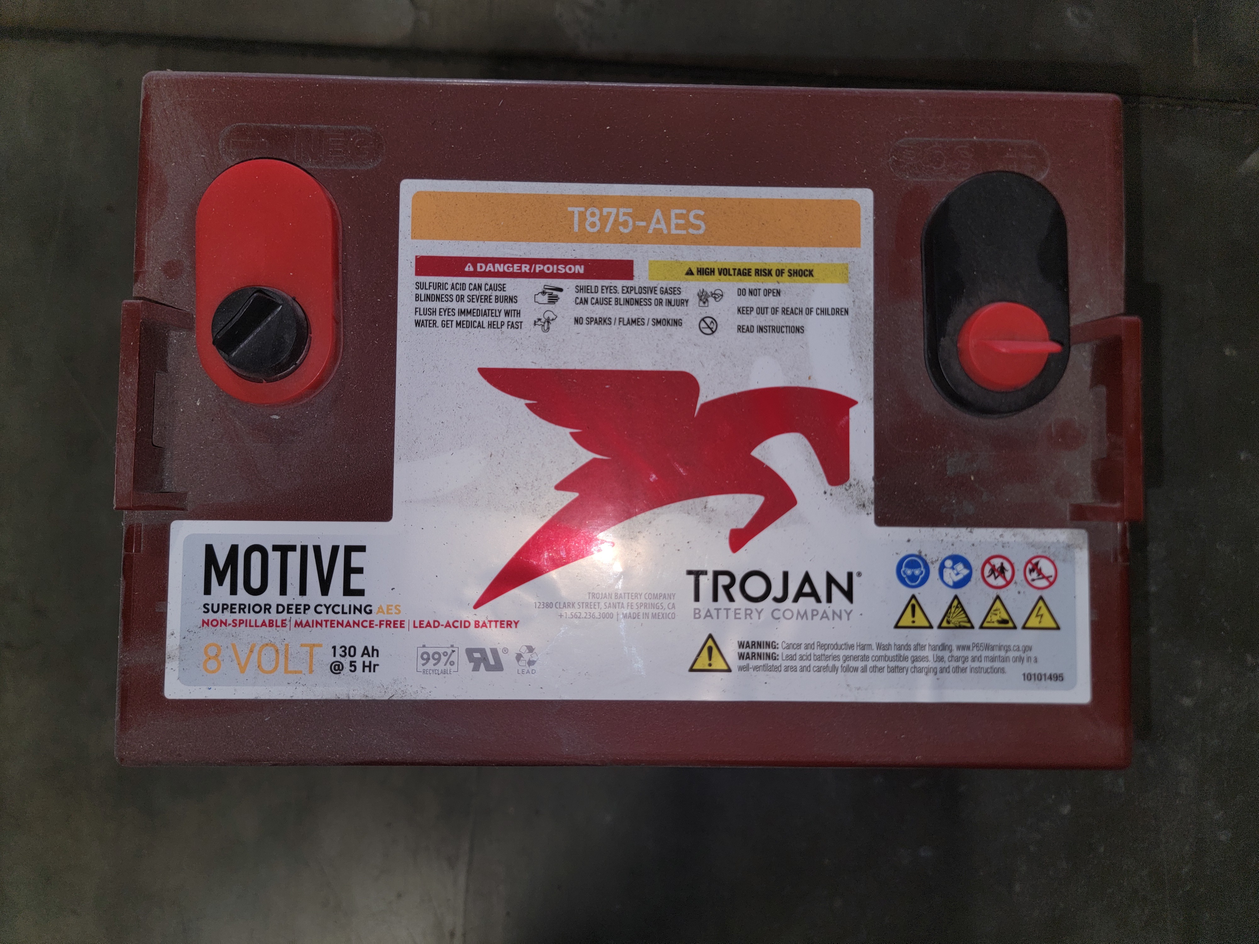 AGM Trojan battery T875 AES